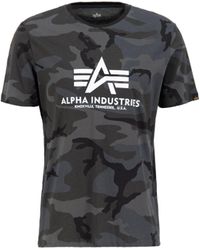 Alpha Industries - Men - -Shirts Basic T-Shirt Camo - Lyst