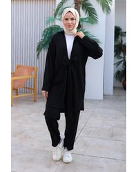 Misskyle - Tunikakleid Kimono-Set mit Krawatten-Detail - Lyst