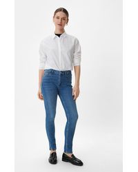 comma casual identity - 5-Pocket- Skinny-Jeans mit geschlitztem Saum Waschung - Lyst