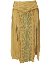 Guru-Shop - Minirock Langer Boho Panel Skirt, offener Sommerrock,.. alternative Bekleidung - Lyst