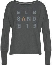 Elbsand - Longsleeve Ingrun mit Logodruck vorne, Langarmshirt aus Baumwoll-Mix - Lyst
