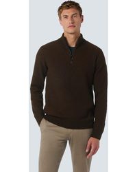 No Excess - Rollkragenpullover Halber Reißverschluss Pullover Melange - Lyst