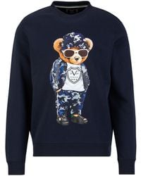 19V69 Italia by Versace - Sweatshirt NICO BIG T Modischer -Pullover mit Camouflage Teddy-Motiv - Lyst