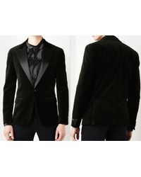 Scotch & Soda - & Satin Trimmed Velvet Smoking Blazer Tuxedo Sakko Jacket - Lyst