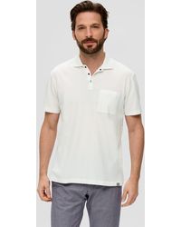 S.oliver - Kurzarmshirt Polo-Shirt mit Brusttasche Blende, Label-Patch - Lyst