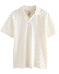 Next - Strukturiertes Poloshirt mit Kuba-Kragen (1-tlg) - Lyst