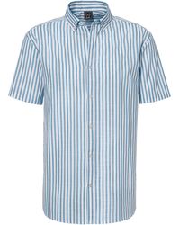 John Devin - Kurzarmhemd Regular Fit, Hemd mit Button-down-Kragen aus reiner Baumwolle - Lyst