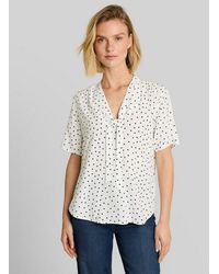 Tom Tailor - Kurzarmbluse Blusen & Shirts Bluse Mit Punktemuster - Lyst