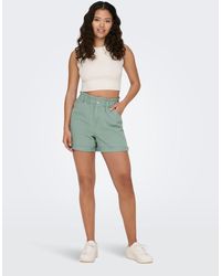 Jacqueline De Yong - Jeansshorts Lässige Jeans Kurze Paperbag Bermuda Hose - Lyst