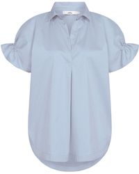 0039 Italy - Kurzarmbluse Bluse DERRY FANCY mit Baumwolle - Lyst