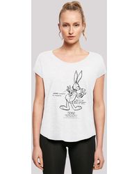 F4NT4STIC - T-Shirt Looney Tunes Bugs Bunny White Belly Print - Lyst