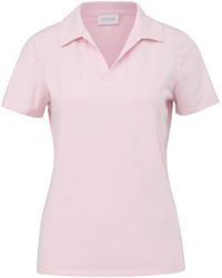 comma casual identity - Kurzarmshirt Jerseyshirt mit Polokragen Logo, Stickerei - Lyst