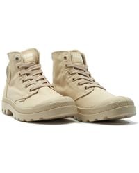 Palladium - Mono Chrome Schnürboots Schnürstiefel, Schnürstiefelette Aus Canvas - Lyst