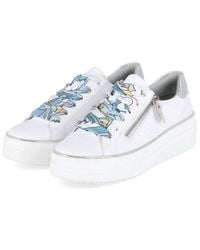 Remonte - Plateau Sneaker D1C06-81 Damen Glattleder Schnürschuh - Lyst