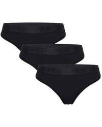Fila - String (3Er Pack) Baumwollmix, Elastisch, Logobund - Lyst