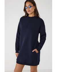 No Matter What - Minikleid Baumwoll-Sweatshirt-Kleid Tunika - Lyst