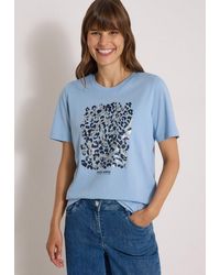 Cecil - T-Shirt Dezenter Animal- Druck - Lyst