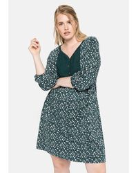 Sheego - Jerseykleid Große Größen mit Bluseneinsatz vorn - Lyst