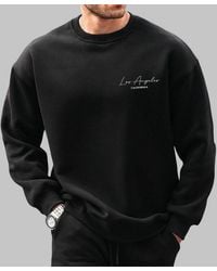 Rmk - Rundhalspullover Herren Pullover Langarmshirt Sweatshirt Pulli Loose Fit Oversize Los Angeles La - Lyst