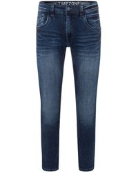 Timezone - Fit- Regular Jeans Hose 5-Pocket Denim Pants Reißverschluss 6596 in Blau - Lyst