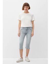 S.oliver - 7/8- Capri-Jeans Betsy / Fit / Mid Rise / Slim Leg Waschung - Lyst