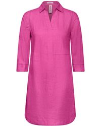 Cecil - Sommerkleid LINEN_Solid Dress, bloomy pink - Lyst