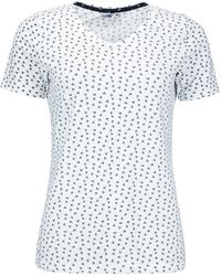 modAS - Kurzarmshirt T-Shirt Maritim mit Anker-Print und V-Ausschnitt - Lyst