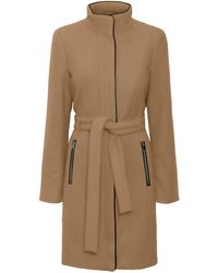 Vero Moda - Kurzmantel VMBLASSJESSY AW WOOL JACKET GA LCS mit Wollanteil und Lederimitat Details - Lyst