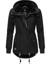 DE stylische Intl. Ragwear in Danka Winter Winterjacke Rot Dots mit Lyst | Outdoorjacke Kapuze