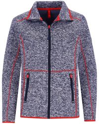 Hajo - Strickjacke Strickfleece Jacke Mouliné Optik - Lyst