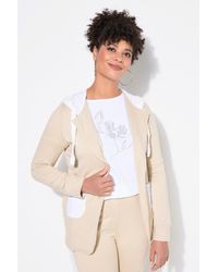 MIAMODA - Blusenblazer Jerseyblazer Straight Fit Kapuzen mit Pailletten - Lyst