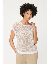 Olsen - Strickpullover Mit Allover-Dessin - Lyst
