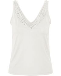 Pieces - Shirttop LACY (1-tlg) Spitze - Lyst