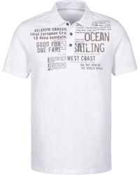 John Devin - Poloshirt Regular-Fit, aus Slub-Qualität, mit Print - Lyst