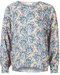 Rich & Royal - Blusentop printed blouse with round neck - Lyst