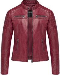 REPUBLIX - Lederjacke REESE Echtleder Biker Zipper Jacke - Lyst