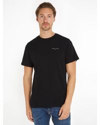 Tommy Hilfiger - T-Shirt TJM SLIM LINEAR CHEST TEE EXT mit Logoschriftzug - Lyst