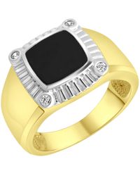 Firetti Zilveren Ring Met Agaat, Zirkoon (synthetisch) - Zwart