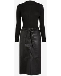 Next - 2-In-1-Kleid 2-In-1 Kleid Aus Kunstleder-Pu-Mix, Kurzgröße (1-Tlg) - Lyst