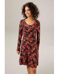 Aniston CASUAL - Jerseykleid mit zartem Blumendruck - Lyst