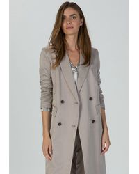 MARC AUREL - Langmantel aus Leinen-Mix Twill - Lyst