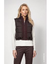 Monari - Steppweste Weste Basic Strickdetail Regular Fit Mit Stehkragen - Lyst