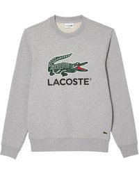 Lacoste - Sweatshirt aus Baumwolle mit XL-Krokodil und -Aufdruck - Lyst
