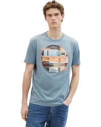 Tom Tailor - Print-Shirt aus atmungsaktiver weicher Baumwolle - Lyst