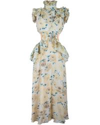 Rua & Rua - & RUA Maxikleid Romantisches Cut Out Kleid aus Seide - Lyst