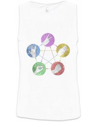 Urban Backwoods - Tanktop White Paper & Rock Ärmelloses T-Shirt Big Geek Bang TV Nerd Wolowitz Theory Sheldon Papier Cooper - Lyst