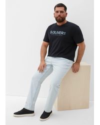 S.oliver - Stoffhose Jeans Casby / Relaxed Fit / Mid Rise / Straight Leg Leder-Patch - Lyst