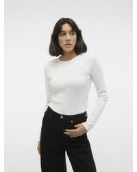 Vero Moda - Langarmshirt Vmchloe Ls Short Top Jrs Noos Baumwollmischung, Slim Fit - Lyst