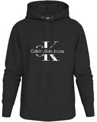 Calvin Klein - Kapuzensweatshirt DISRUPTED OUTLINE MONOLOGO HOODY mit Logodruck - Lyst