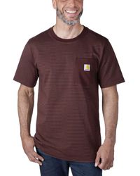Carhartt - T-Shirt Relaxed Pocket Stripe - Lyst